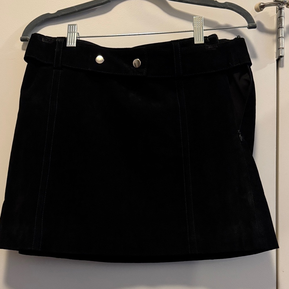 Suede Black Women's mini Skirt